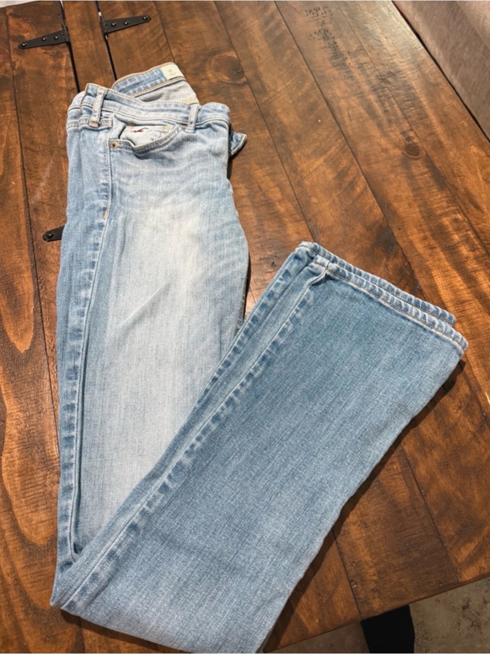 Hollister Women's Light Blue Boot-Cut Jeans